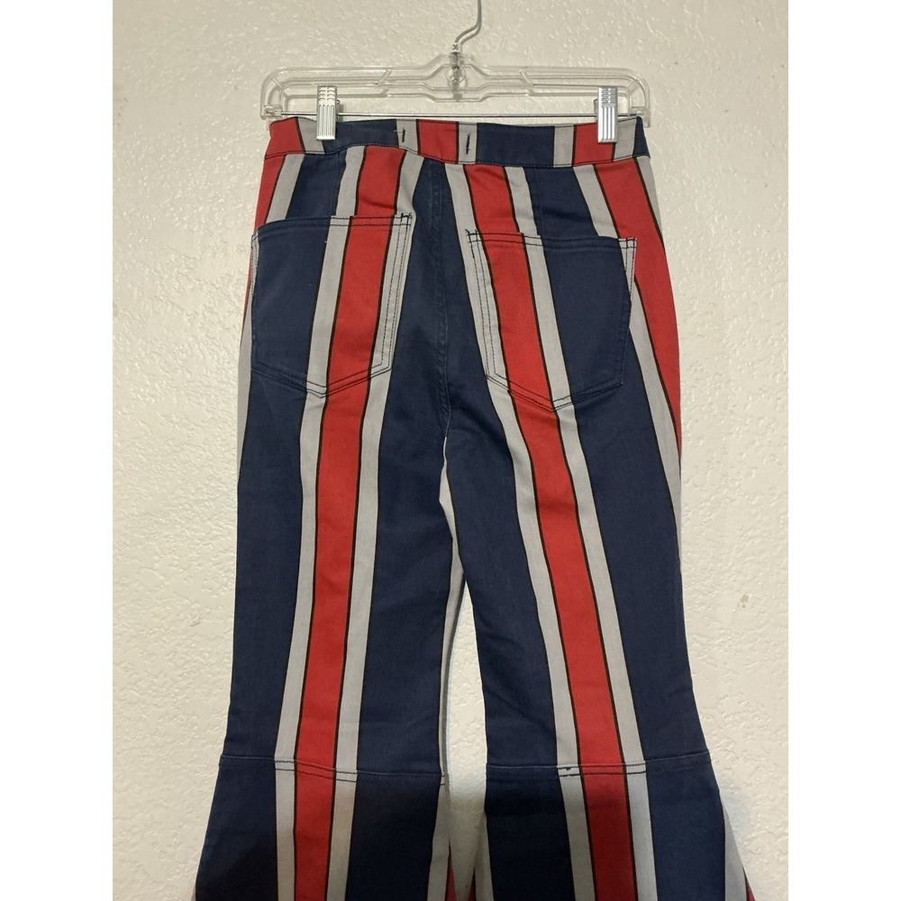 We The Free Twenty Flare Bell Bottom High Rise Jeans Stripped Patriotic 27 NEW - Picture 5 of 6